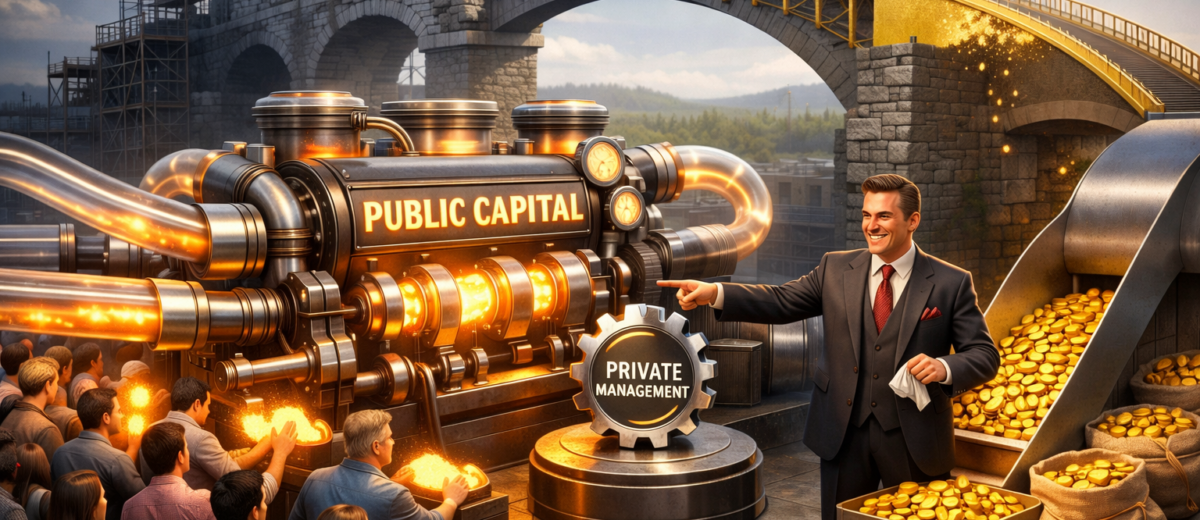 O Teatro da Eficiência Privada